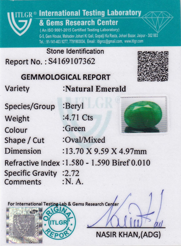 Emerald (Panna) - 4.71 Carat