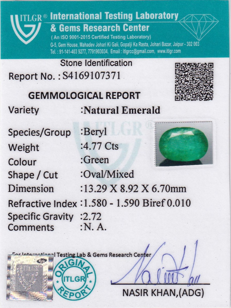 Emerald (Panna) - 4.77 Carat