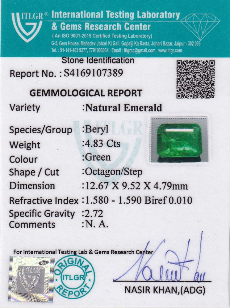 Emerald (Panna) - 4.83 Carat