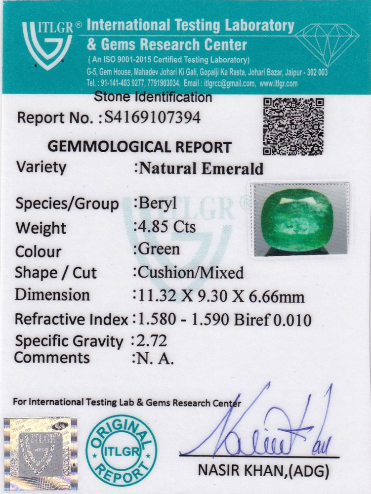 Emerald (Panna) - 4.85 Carat
