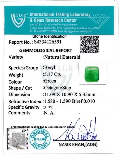 Emerald (Panna) - 5.17 Carat