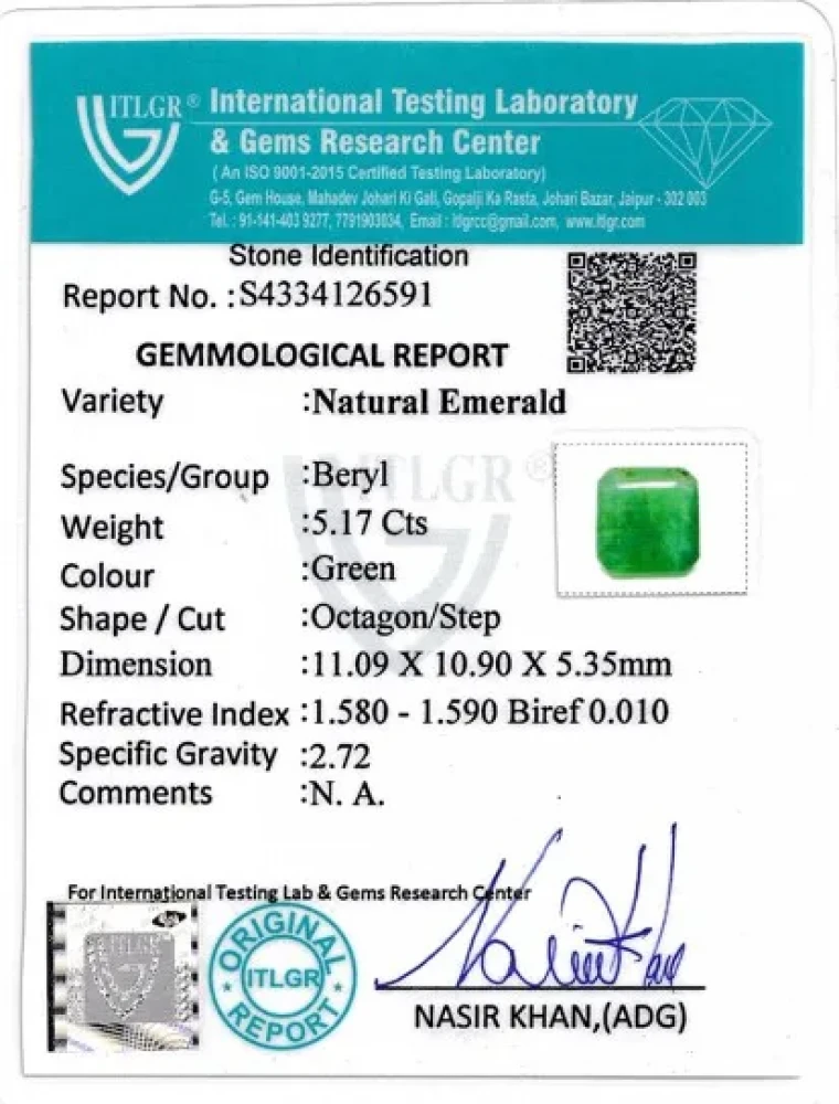 Emerald (Panna) - 5.17 Carat
