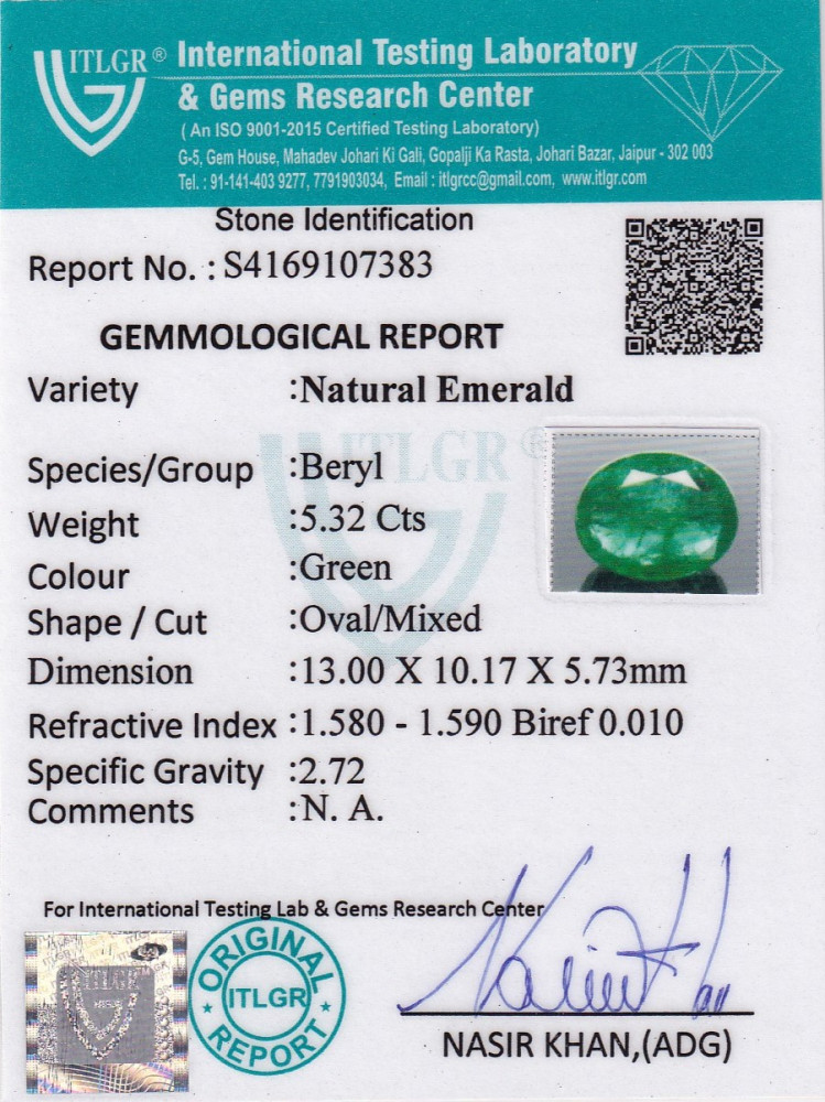 Emerald (Panna) - 5.32 Carat