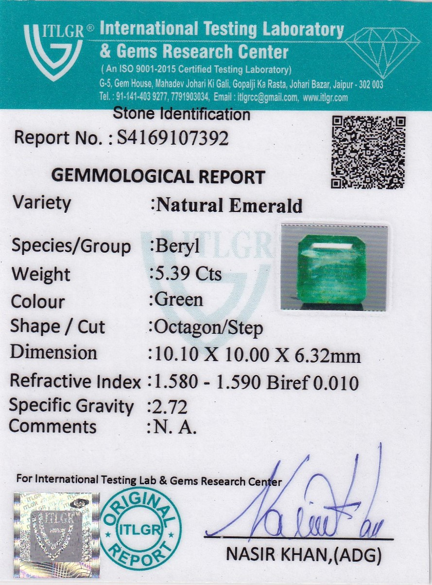 Emerald (Panna) - 5.39 Carat