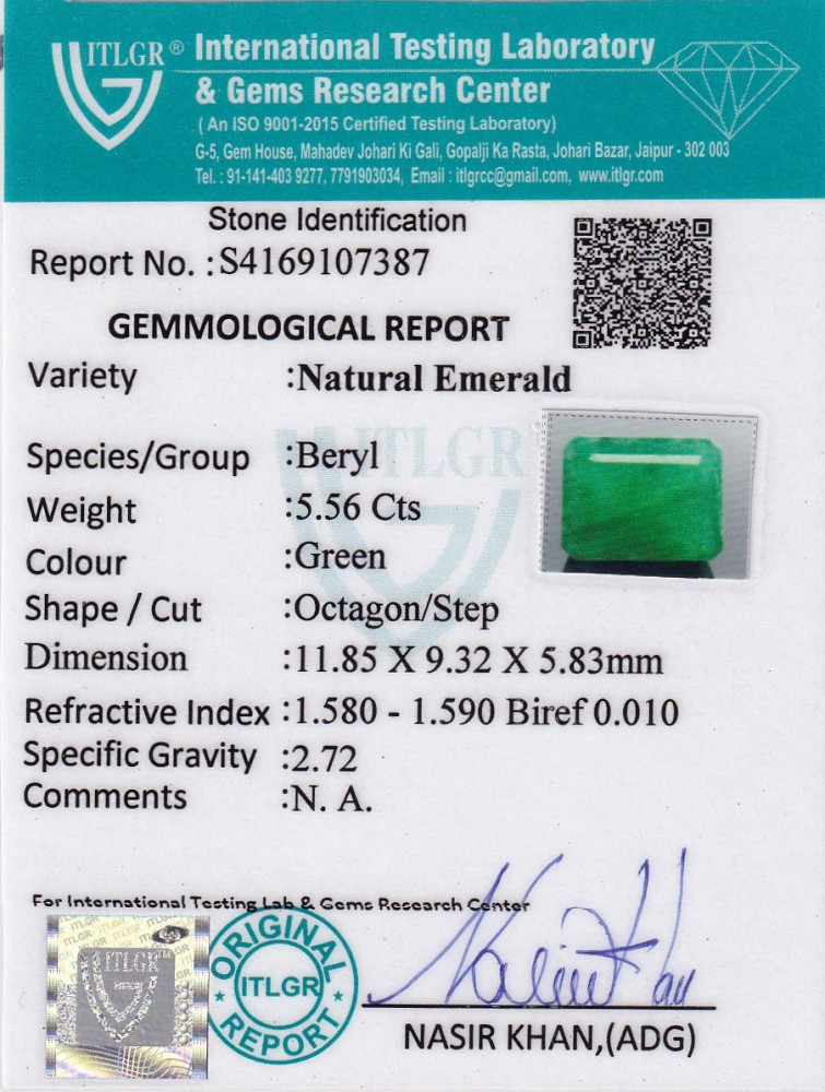Emerald (Panna) - 5.56 Carat