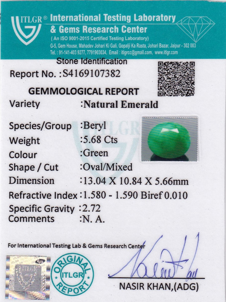 Emerald (Panna) - 5.67 Carat