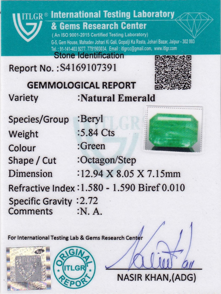 Emerald (Panna) - 5.84 Carat