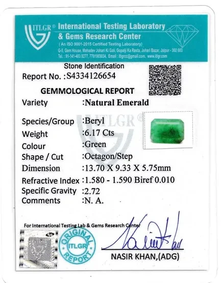 Emerald (Panna) - 6.17 Carat