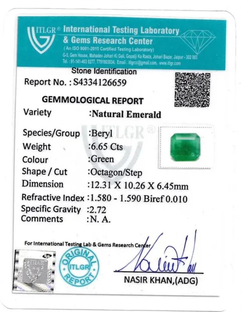 Emerald (Panna) - 6.65 Carat