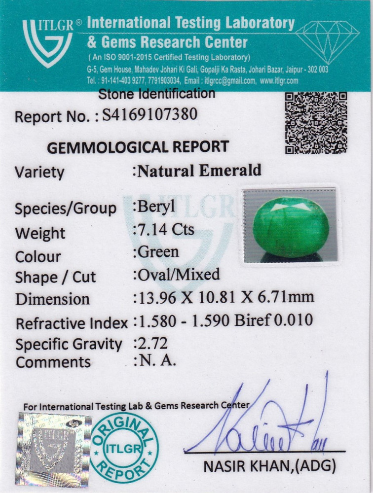Emerald (Panna) - 7.14 Carat