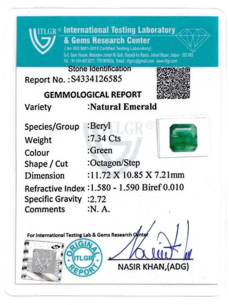 Emerald (Panna) - 7.34 Carat