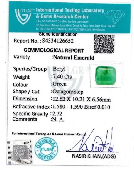 Emerald (Panna) - 7.4 Carat
