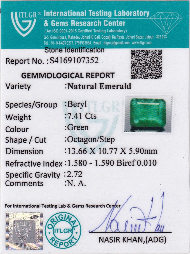 Emerald (Panna) - 7.41 Carat