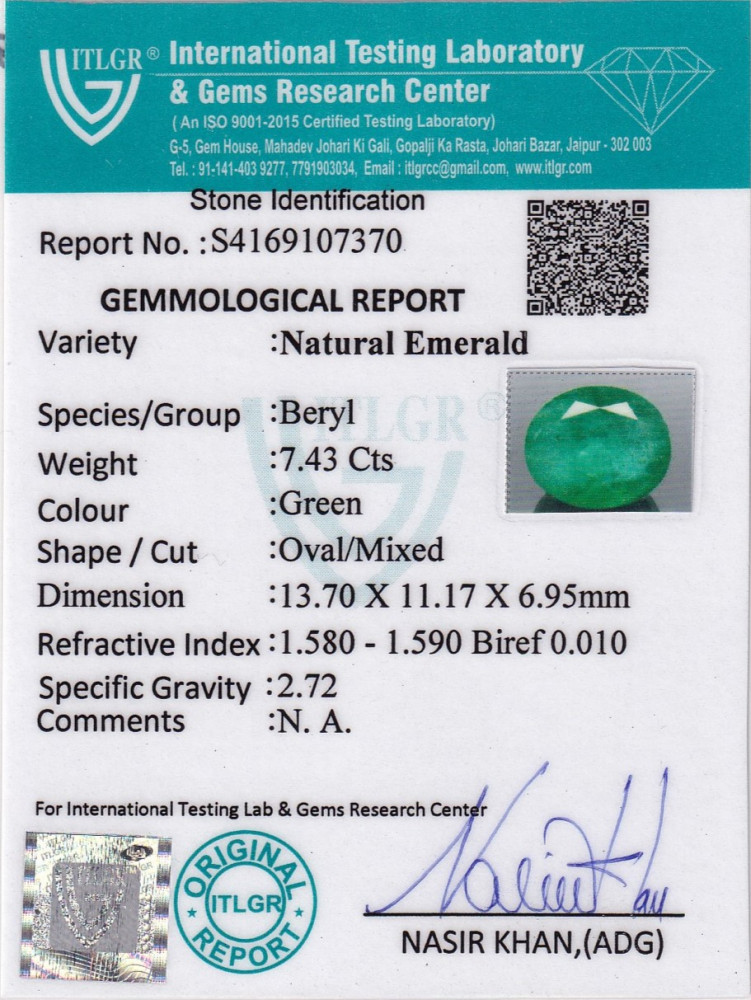 Emerald (Panna) - 7.43 Carat