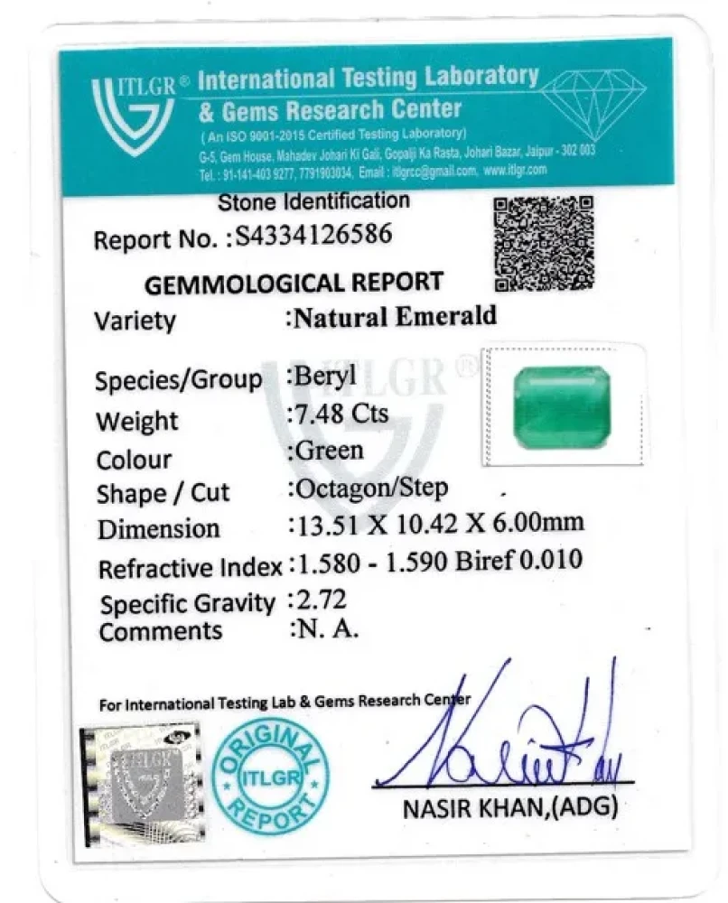Emerald (Panna) - 7.48 Carat