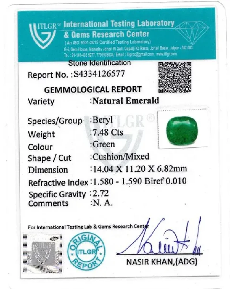 Emerald (Panna) - 7.48 Carat