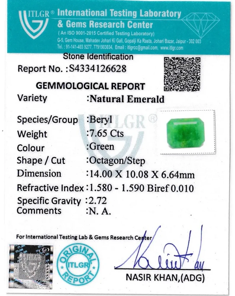 Emerald (Panna) - 7.65 Carat