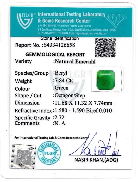 Emerald (Panna) - 7.84 Carat