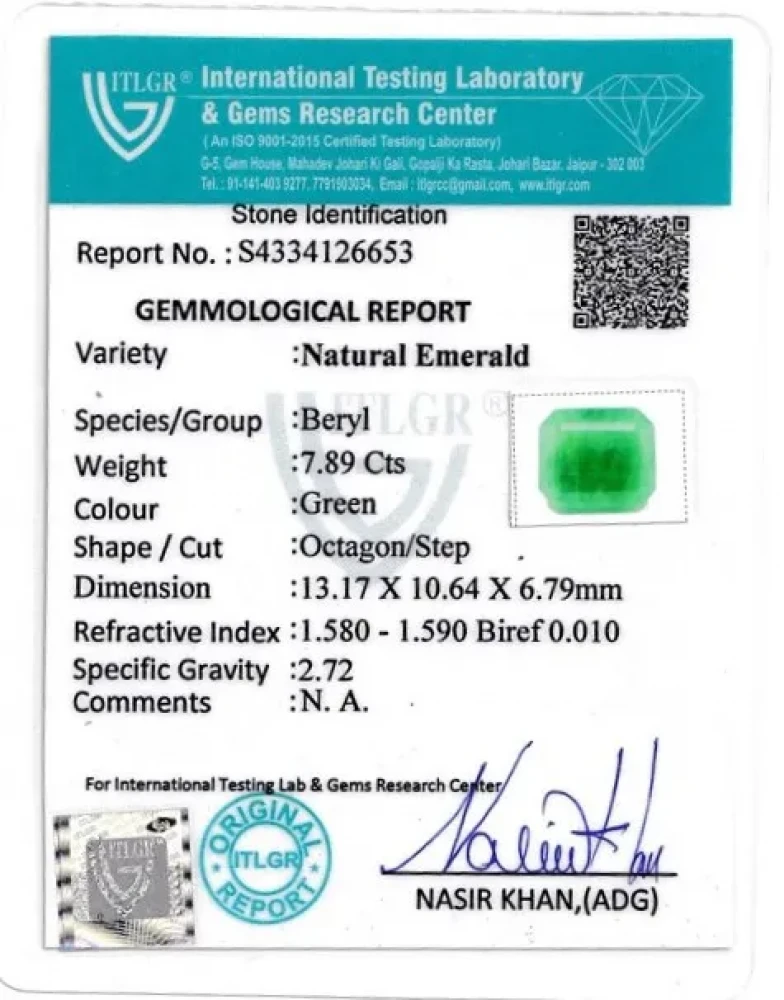Emerald (Panna) - 7.89 Carat