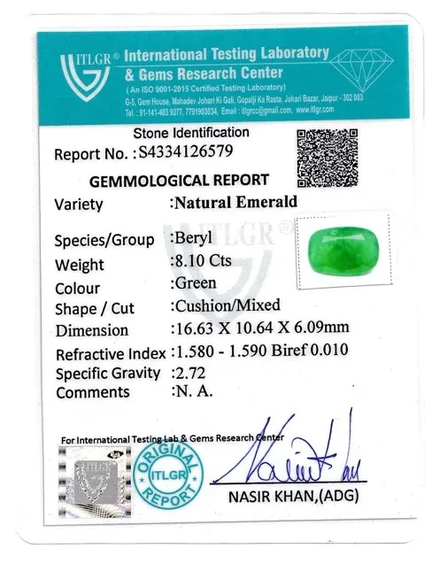 Emerald (Panna) - 8.1 Carat