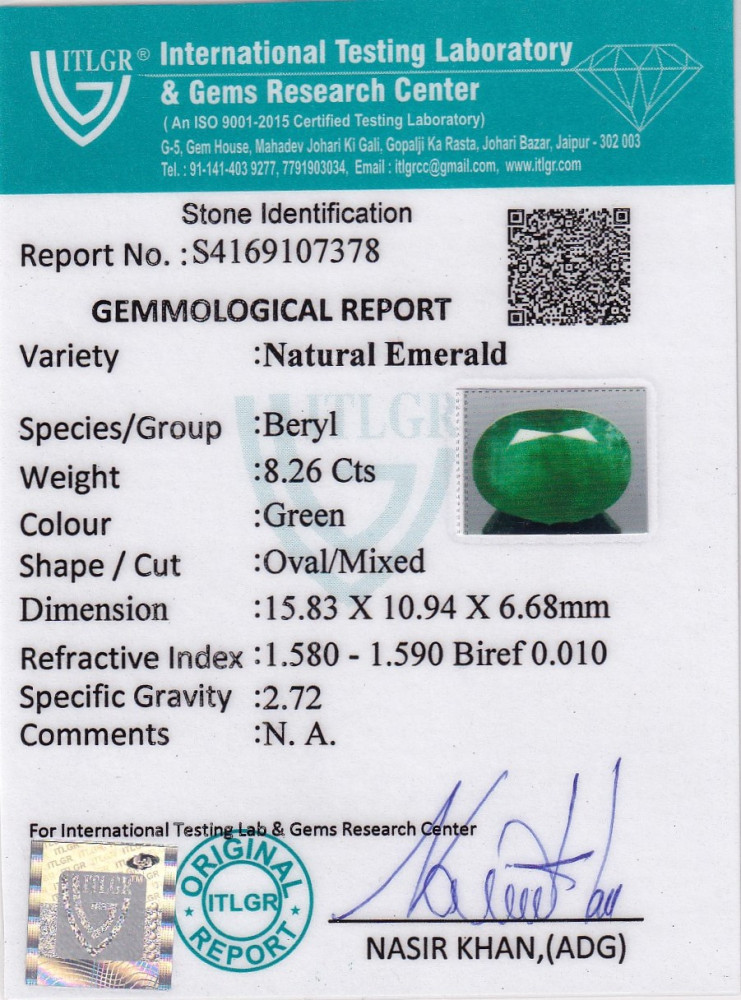 Emerald (Panna) - 8.26 Carat