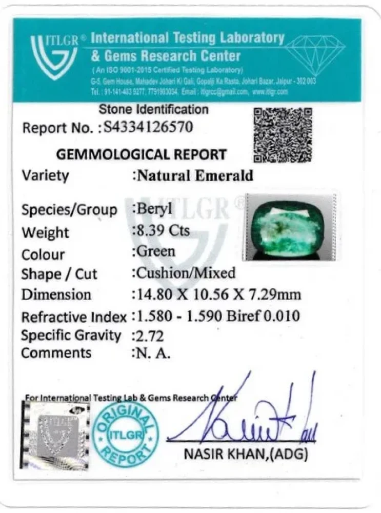 Emerald (Panna) - 8.39 Carat