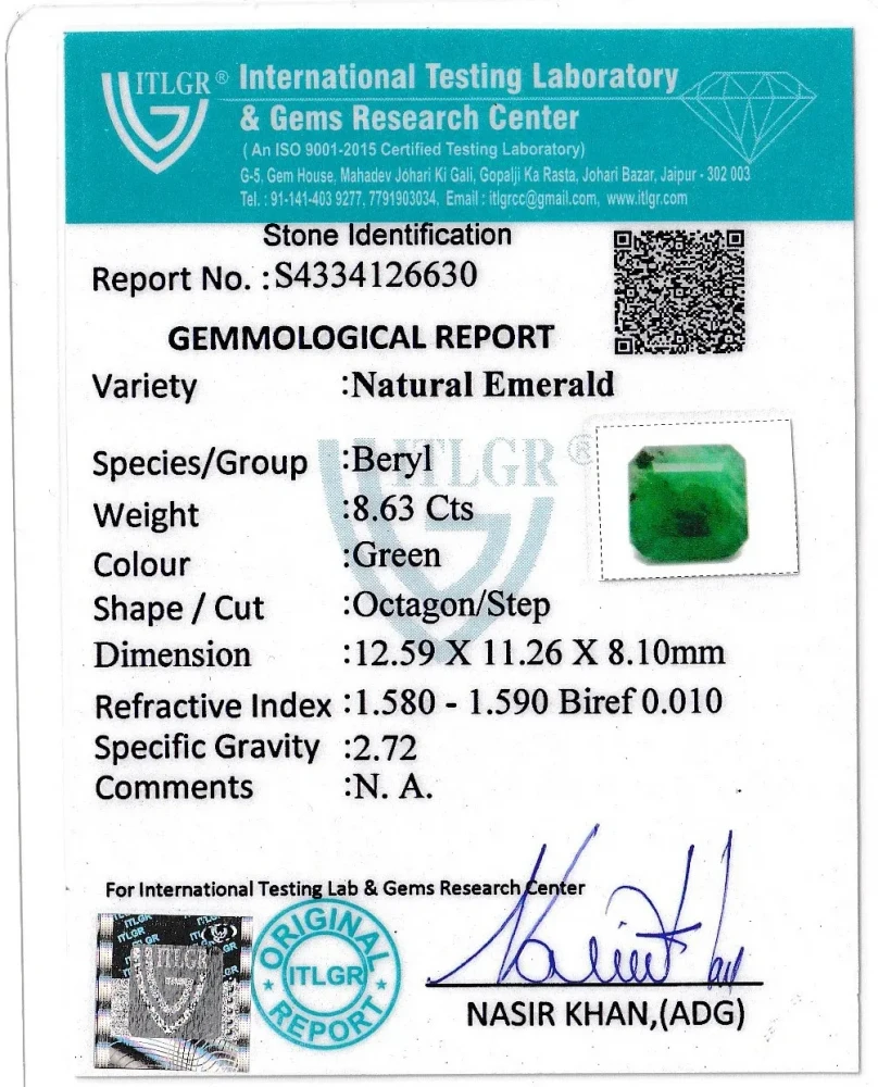 Emerald (Panna) - 8.63 Carat