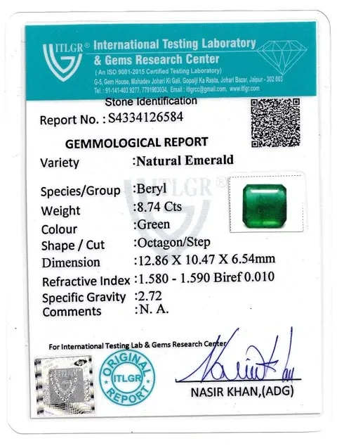 Emerald (Panna) - 8.74 Carat