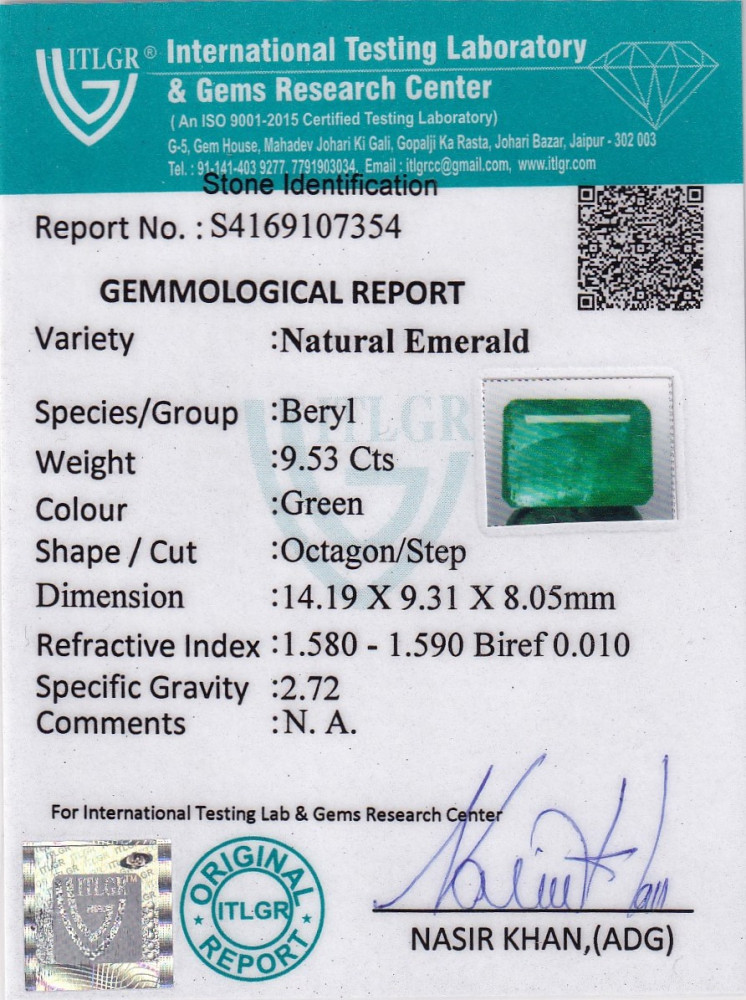 Emerald (Panna) - 9.53 Carat