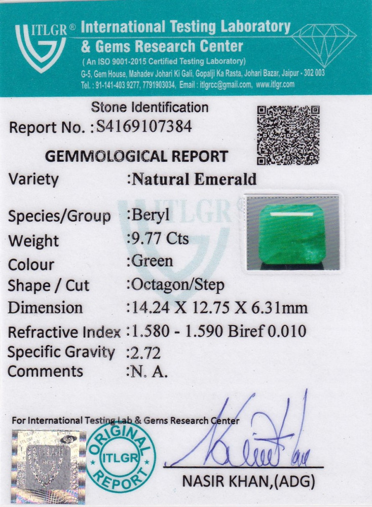 Emerald (Panna) - 9.77 Carat
