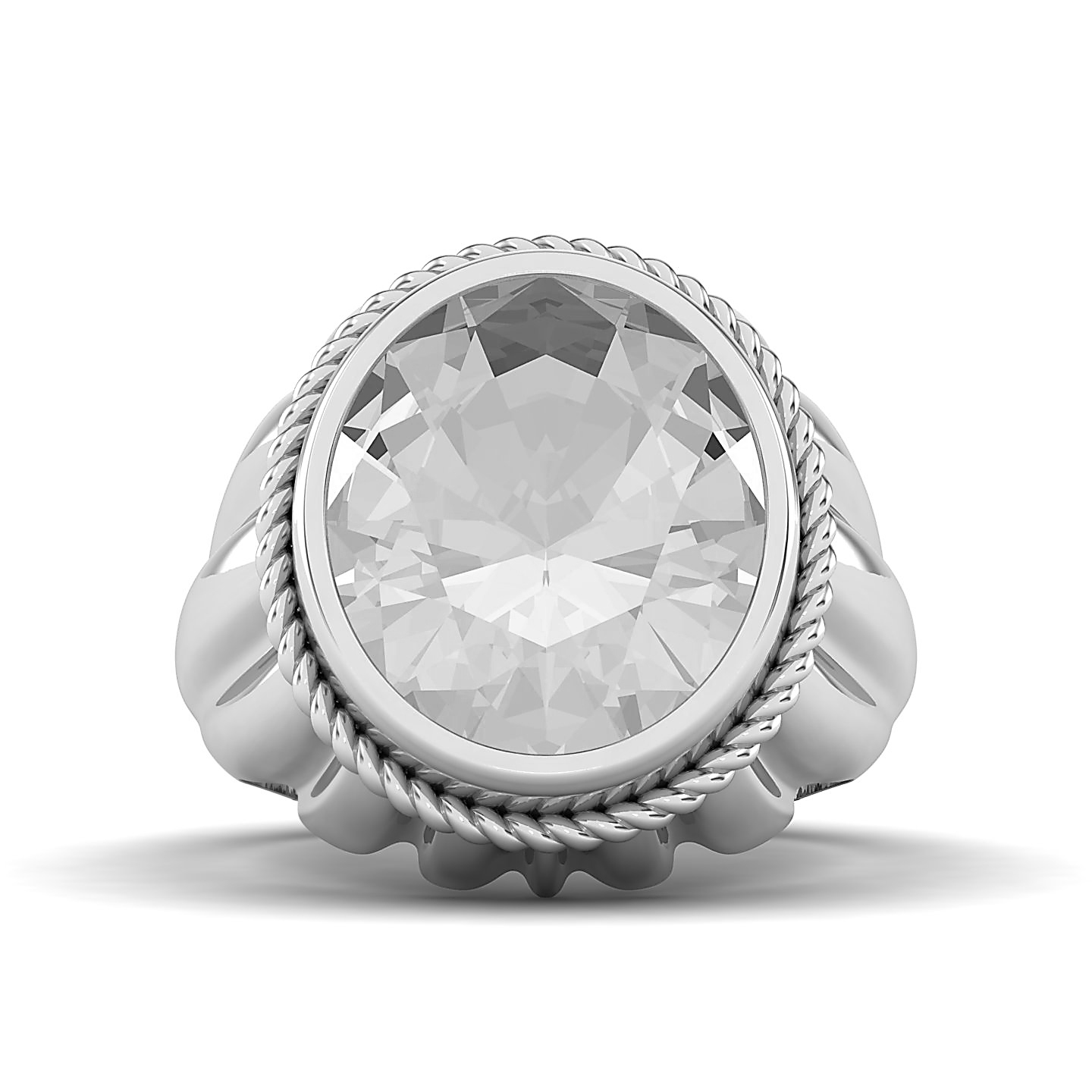 Entwining Love White Sapphire rope ring