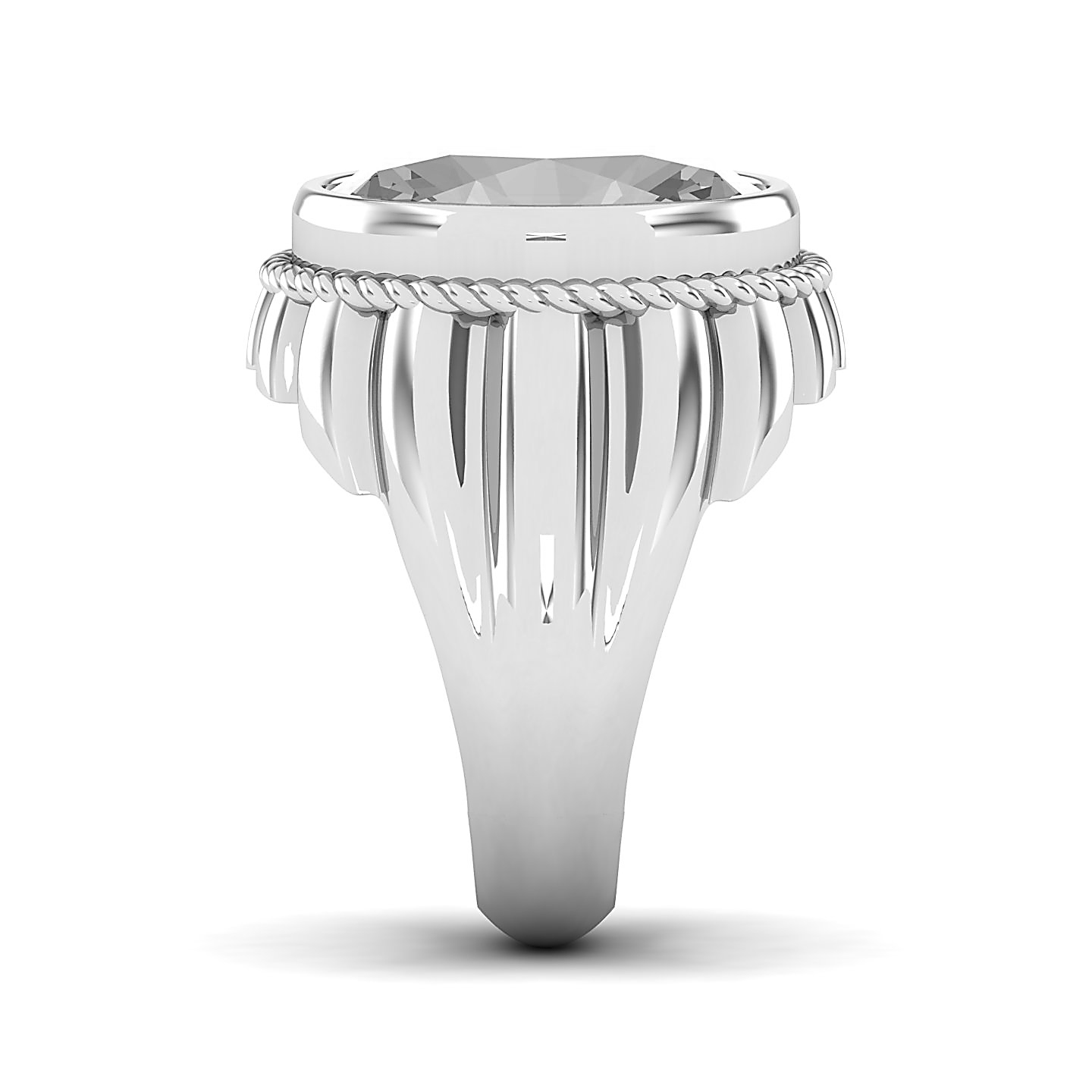 Entwining Love White Sapphire rope ring