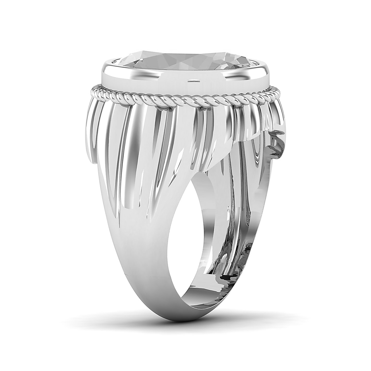 Entwining Love White Sapphire rope ring