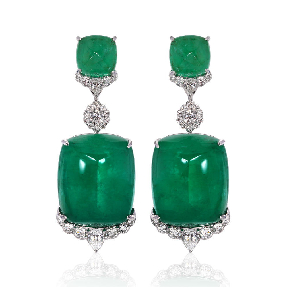 Timeless Elegance emerald drop earrings