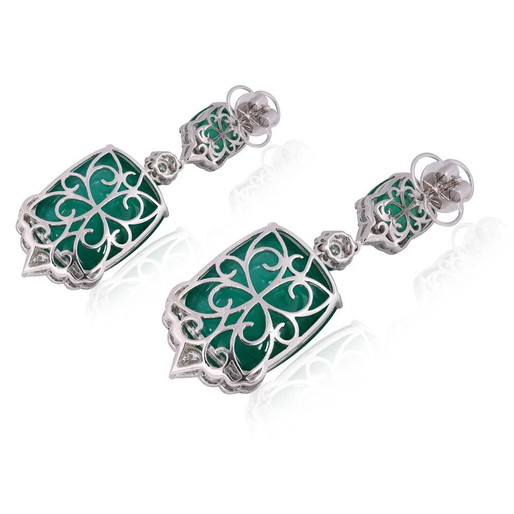 Timeless Elegance emerald drop earrings