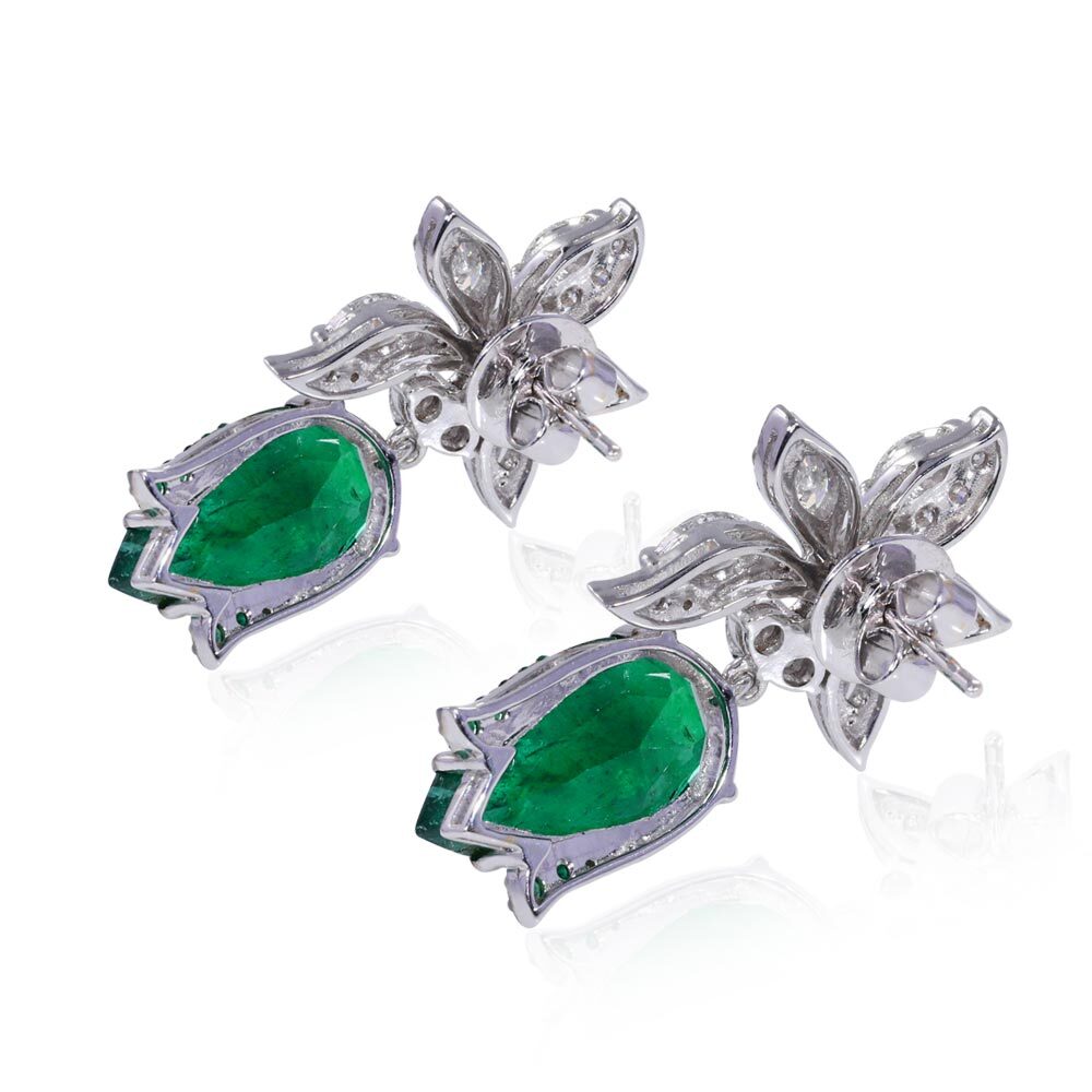 Ocean treasures emerald drop earrings