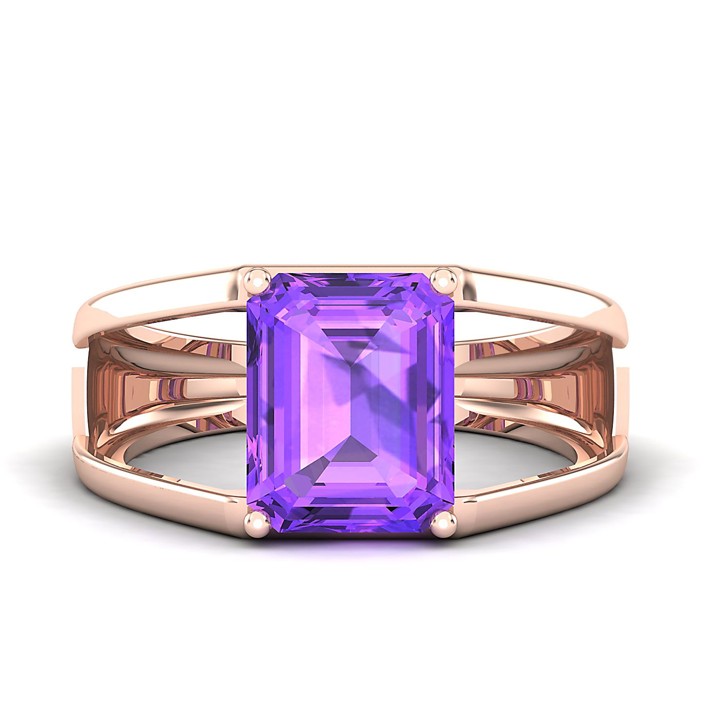 Eternal Amethyst Gold Rings