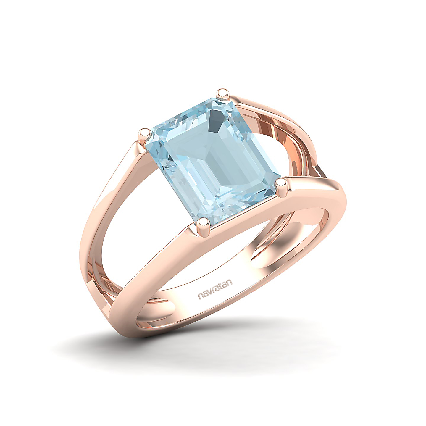 Eternal Aquamarine Gold Rings