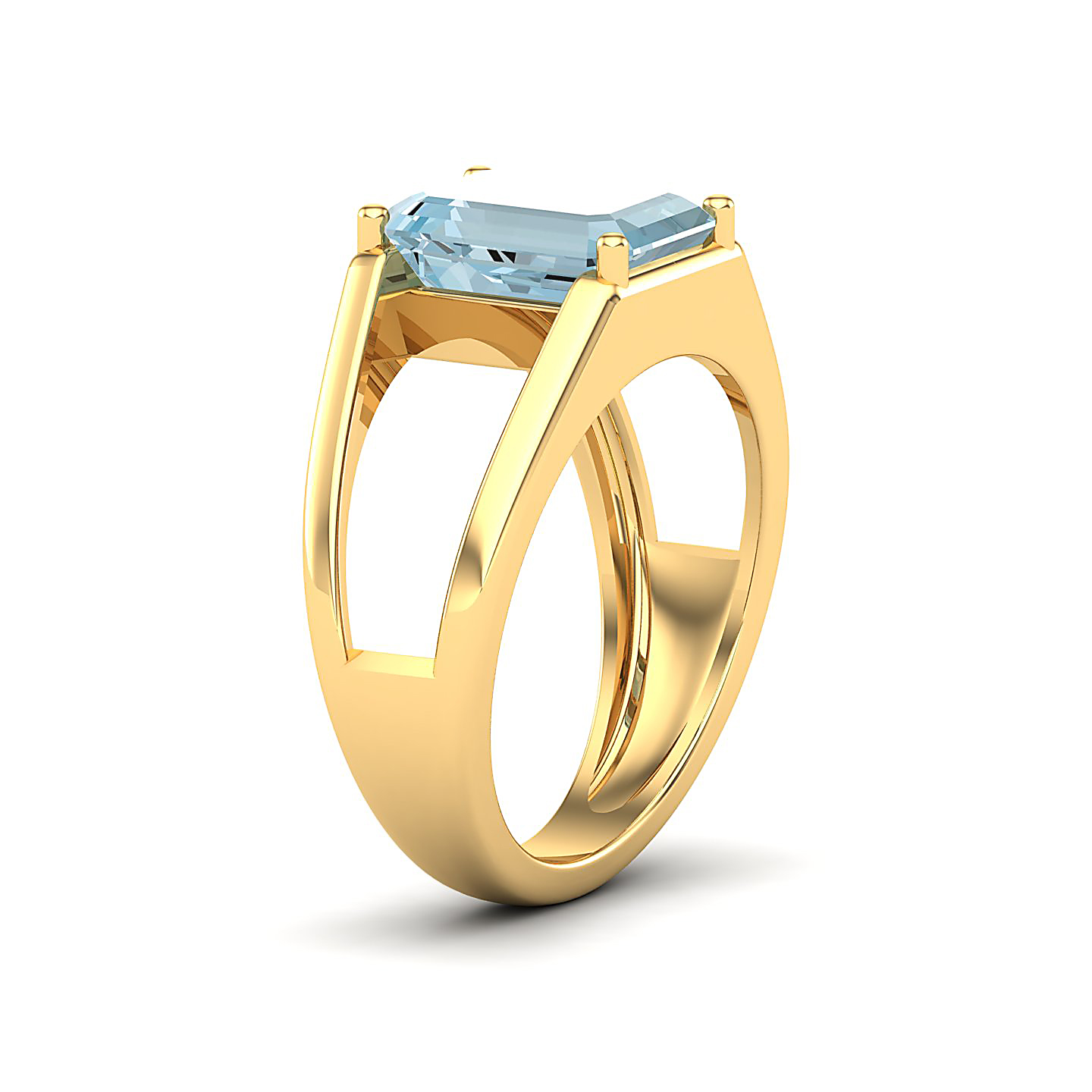 Eternal Aquamarine Gold Rings