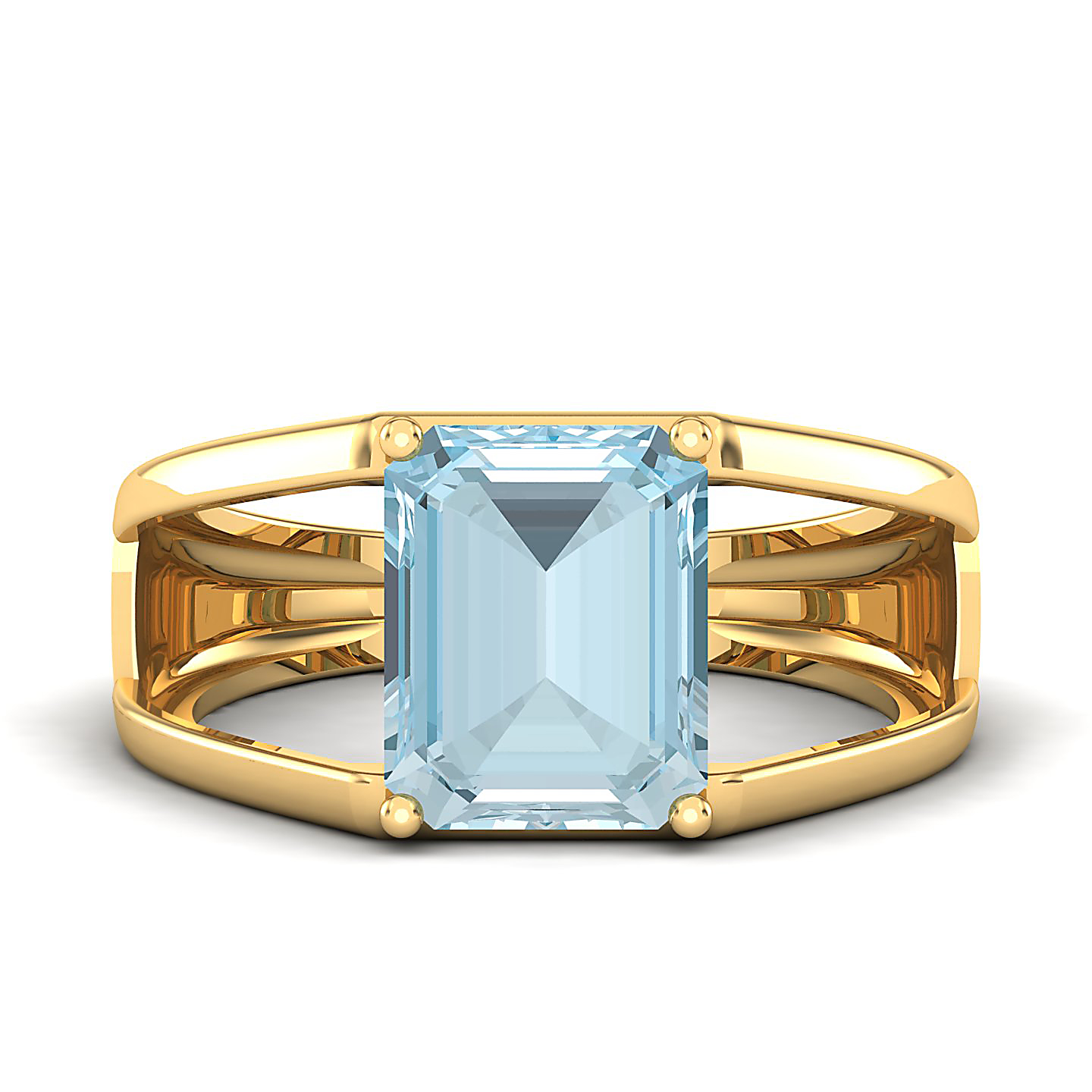 Eternal Aquamarine Gold Rings