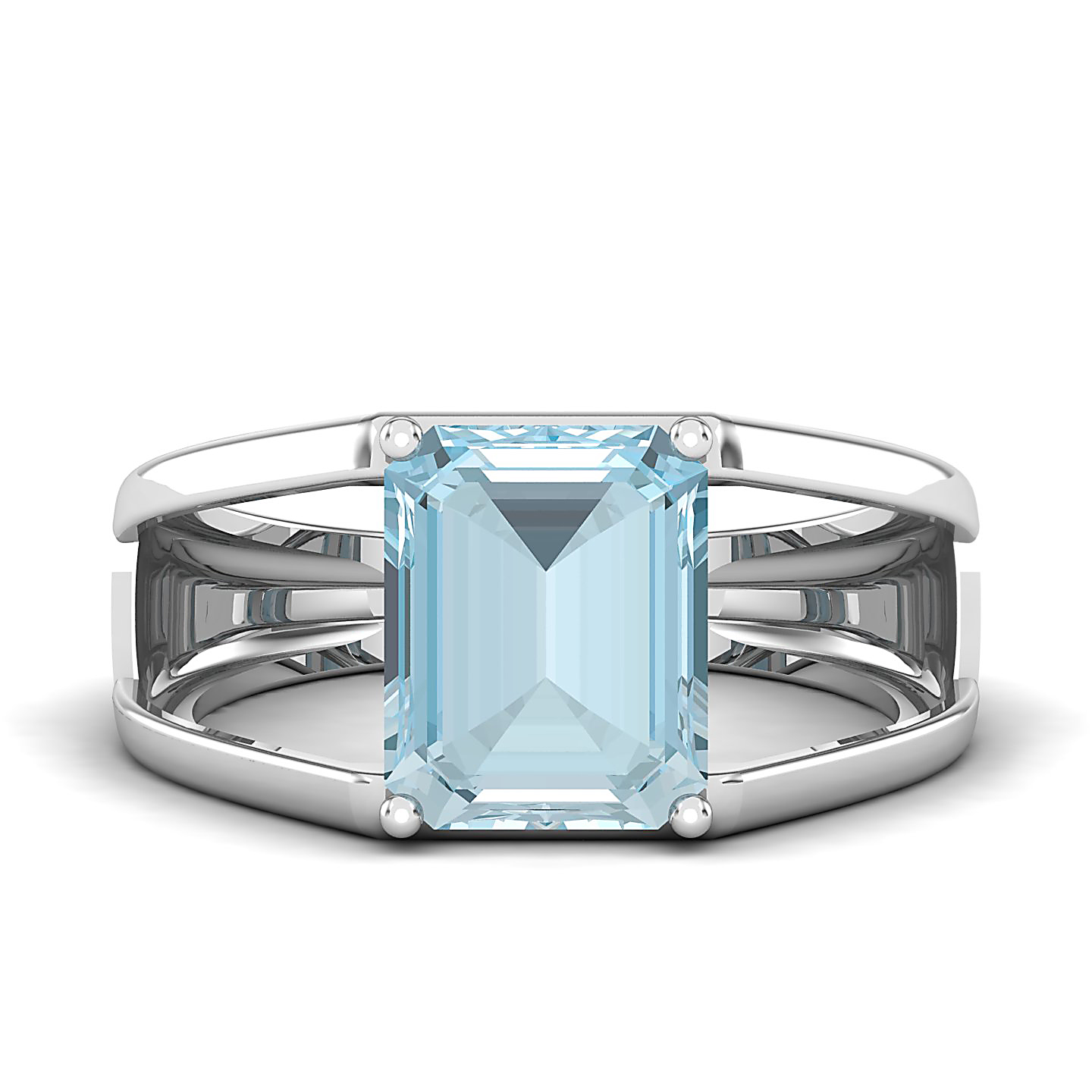 Eternal Aquamarine Gold Rings