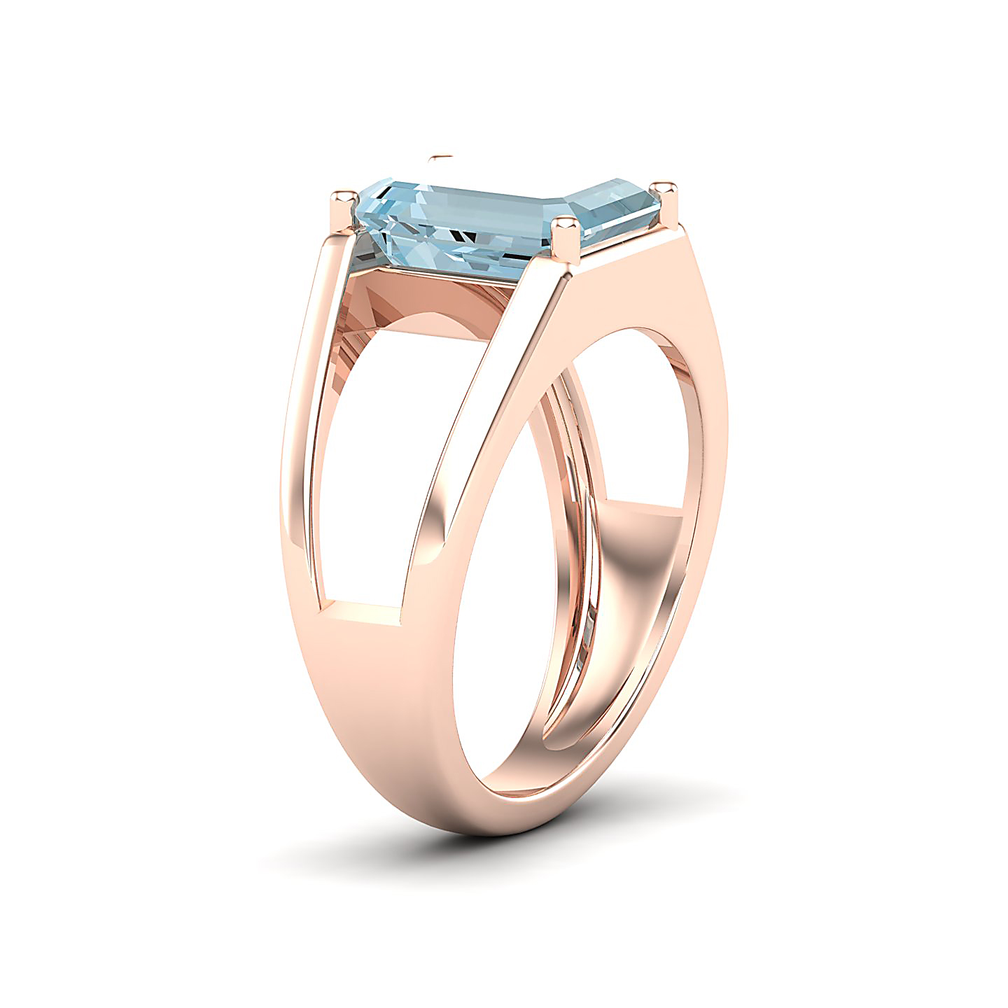 Eternal Aquamarine Gold Rings