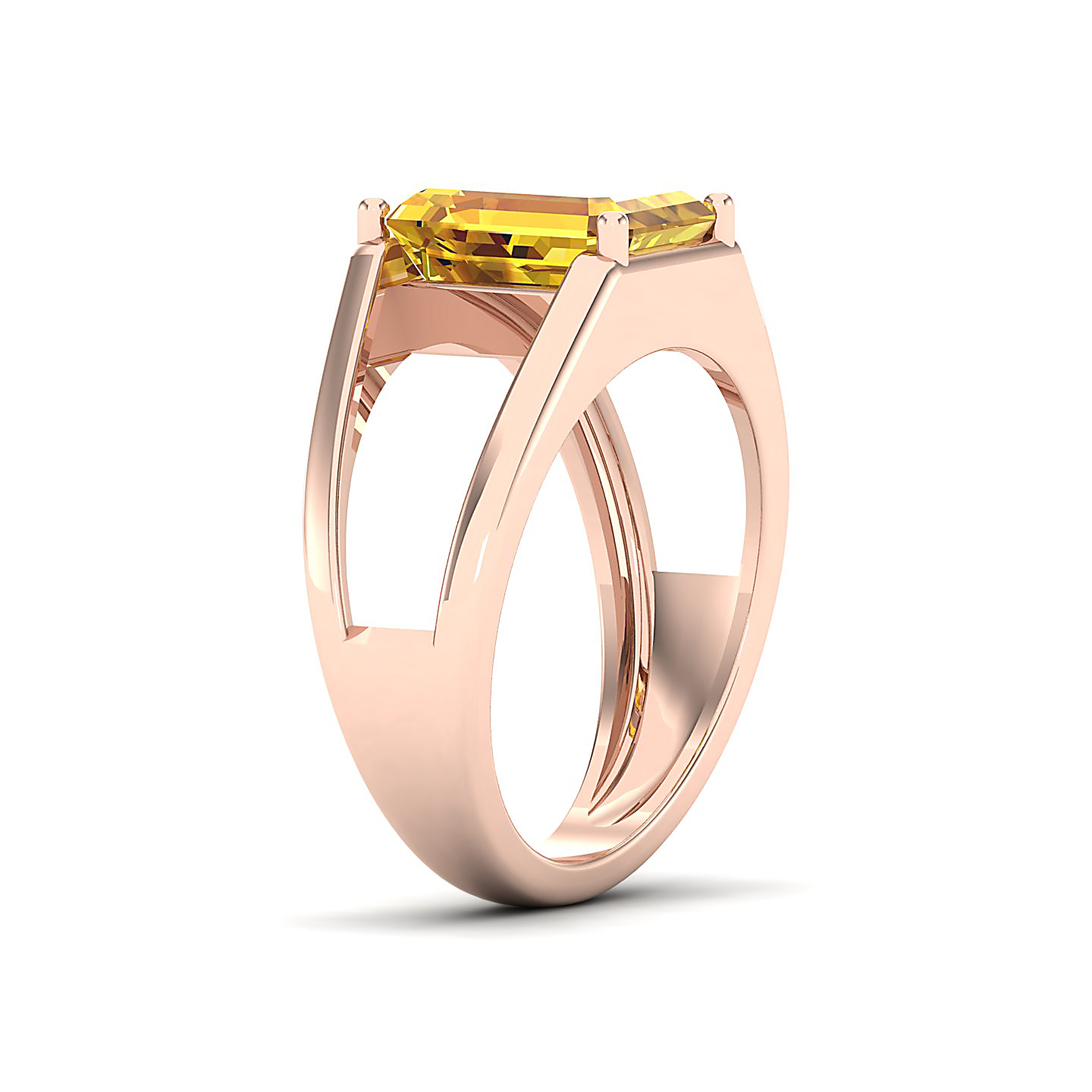 Eternal Yellow Sapphire Gold Rings