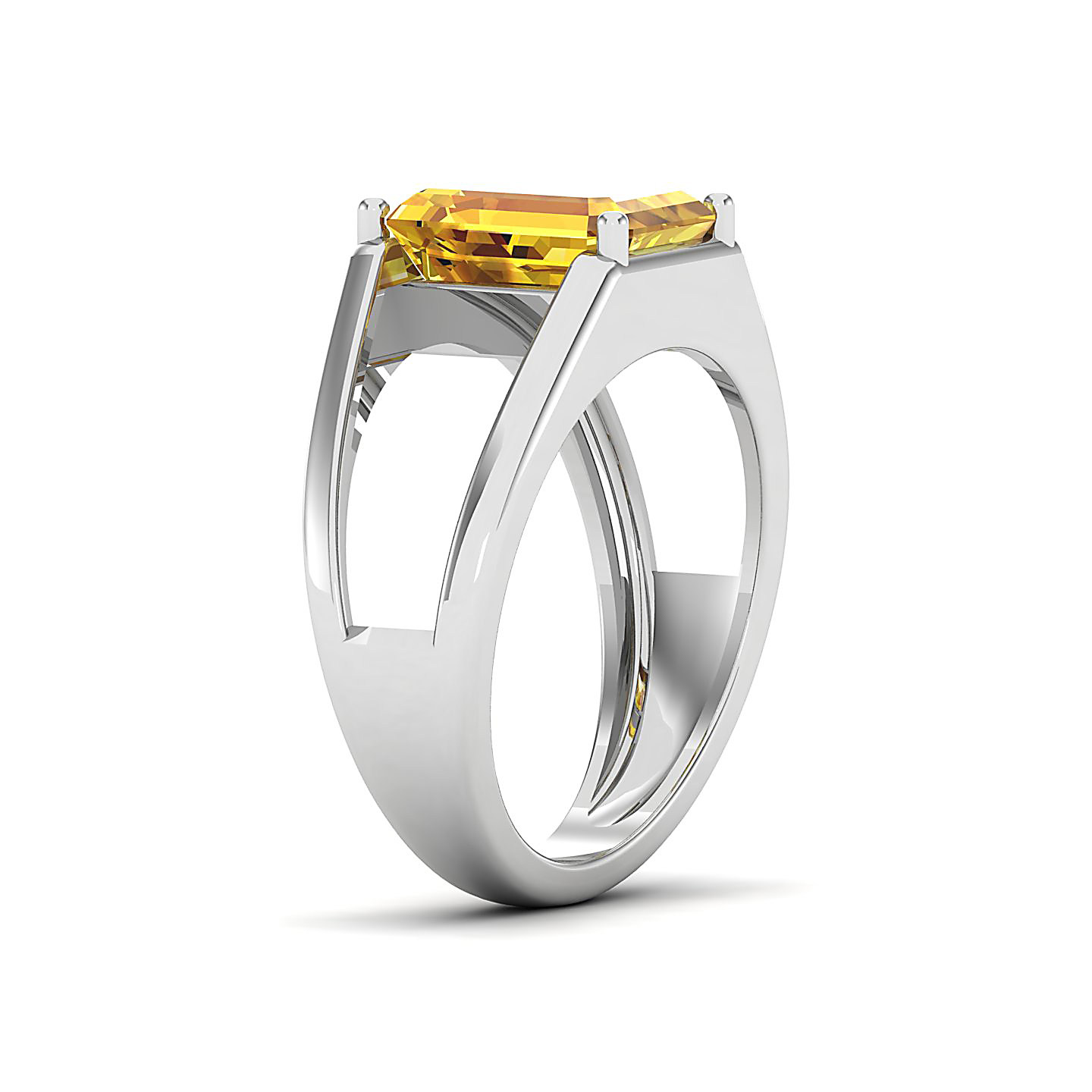 Eternal Yellow Sapphire Gold Rings