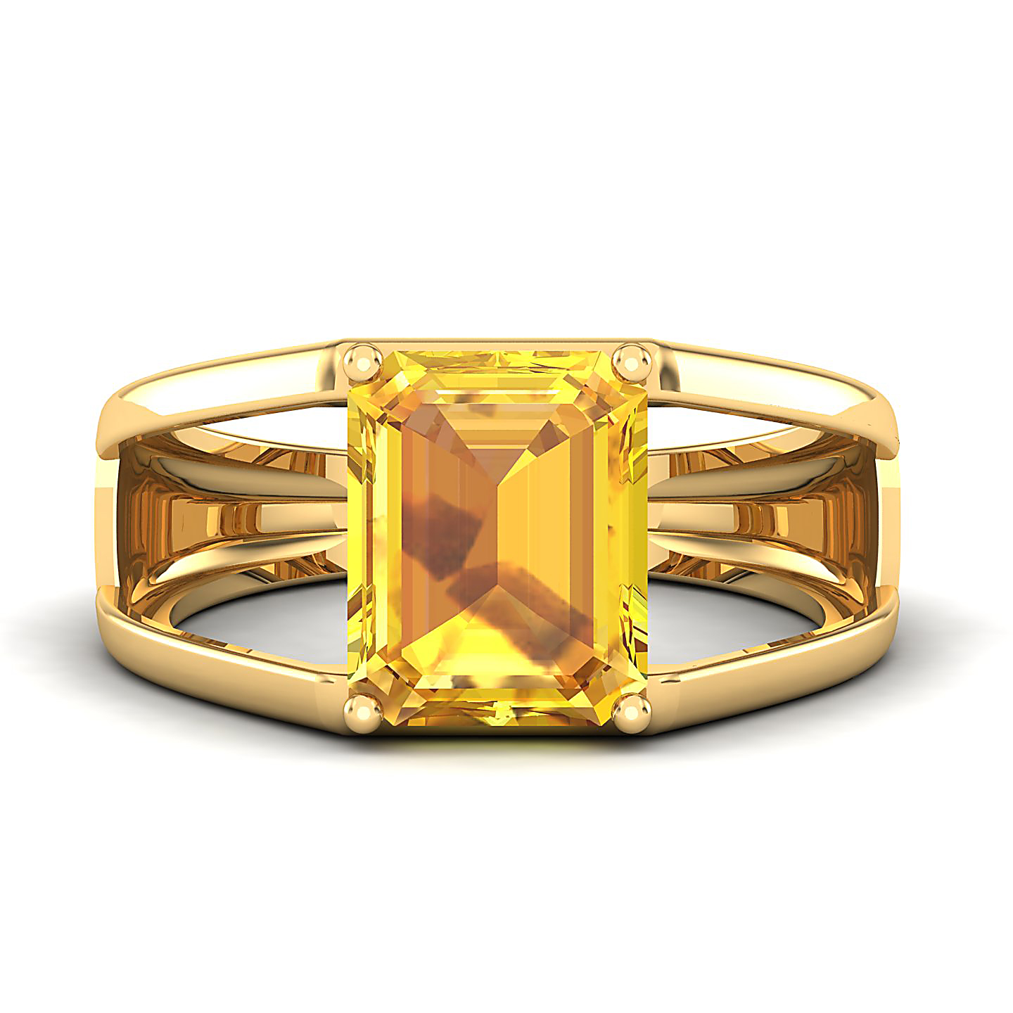 Eternal Yellow Sapphire Gold Rings