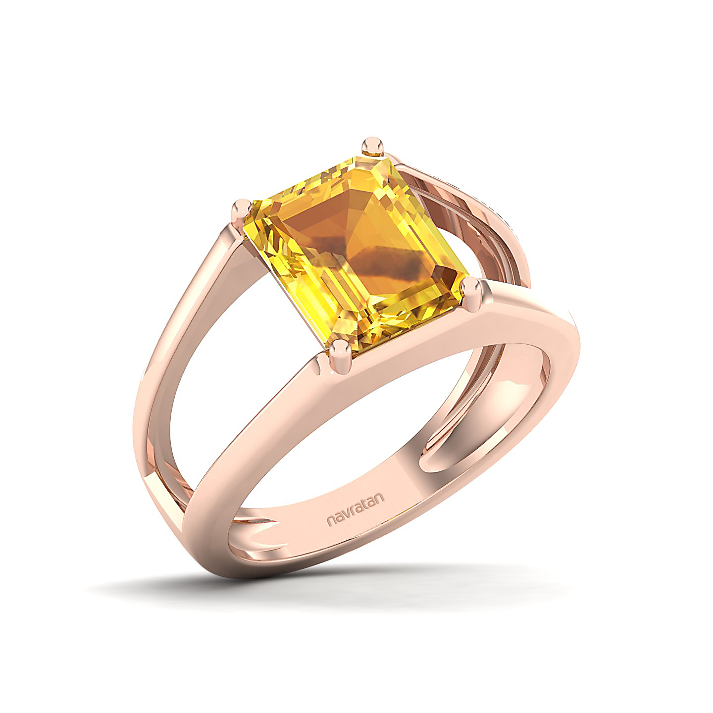Eternal Yellow Sapphire Gold Rings