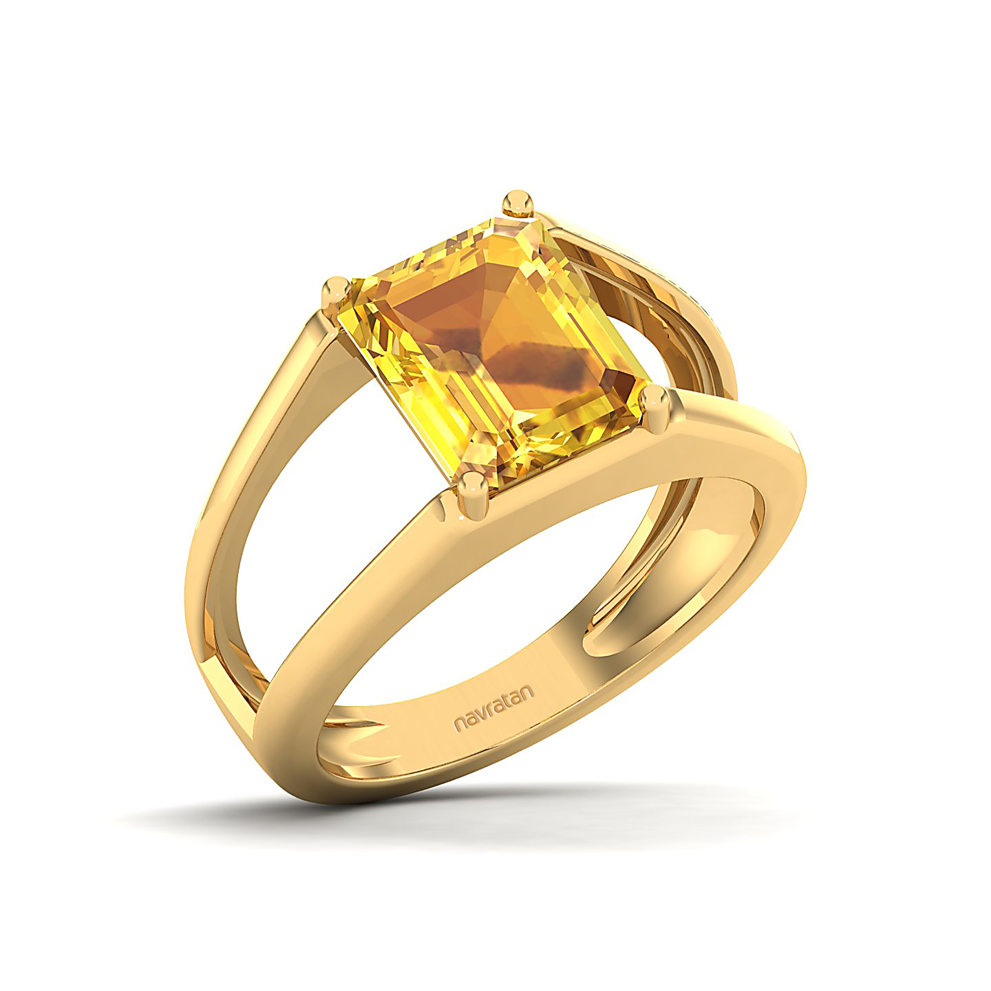 Eternal Yellow Sapphire Gold Rings