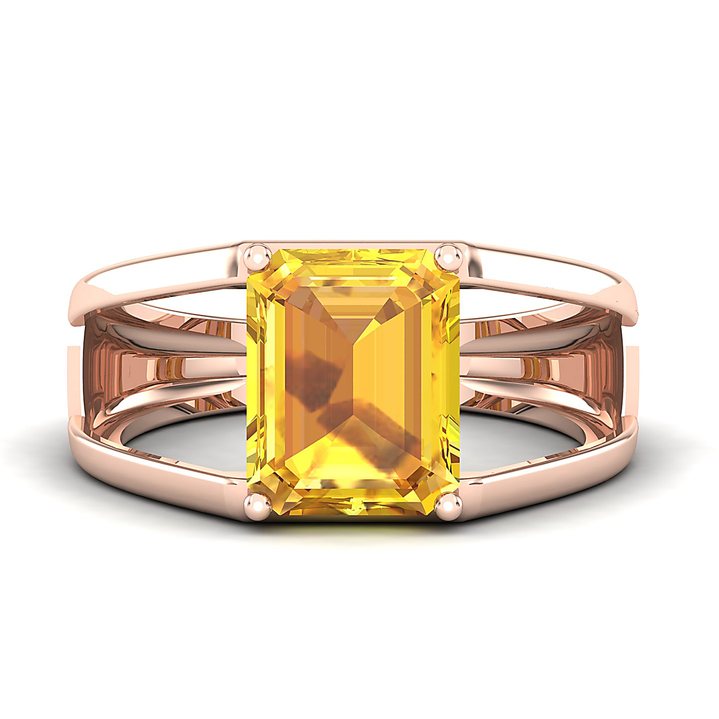 Eternal Yellow Sapphire Gold Rings