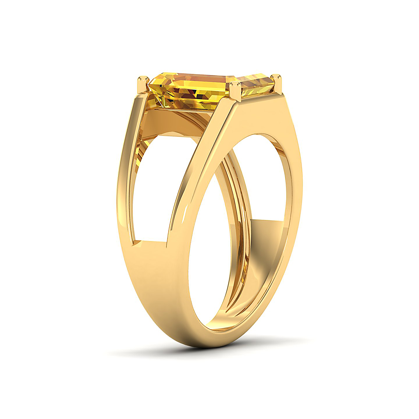 Eternal Yellow Sapphire Gold Rings