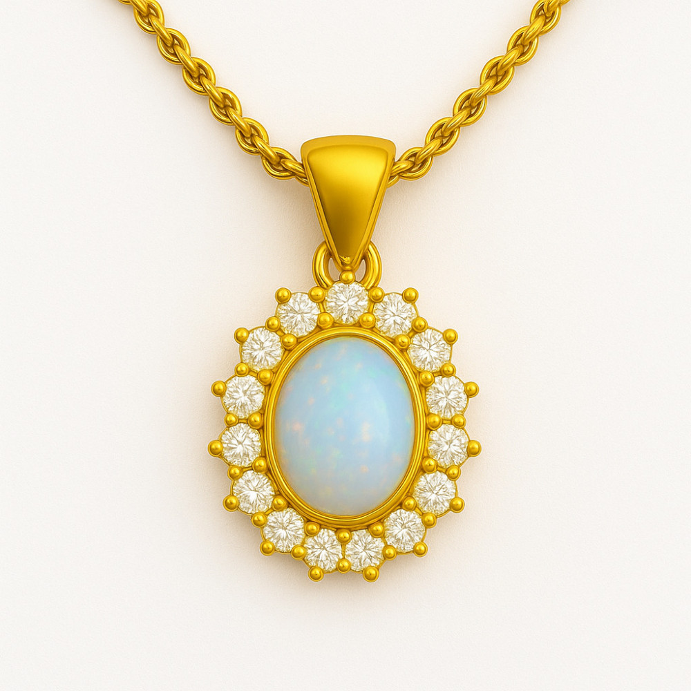 Ethereal Bloom Opal Pendant